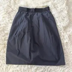 【デプレ】フレアスカート 黒 タック入り　後ろジッパー裏地ありダンス　式　0 Sのサムネイル