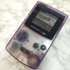 ゲームボーイカラー2.6インチIPS液晶カスタム【クリアブルー×クリア