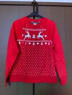H&M クリスマス　トナカイ柄　スウェット　トップス