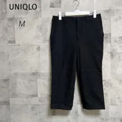 UNIQLO ユニクロ【イージーケアストレッチ クロップドパンツ ブラック 無地