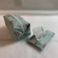 ハンドメイド　ポーチ　ティッシュケース　Cath Kidston 生地使用