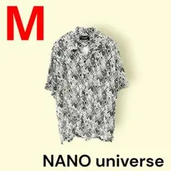 NANO UNIVERSE　ナノユニバース　幾何学模様シャツ　Mのサムネイル