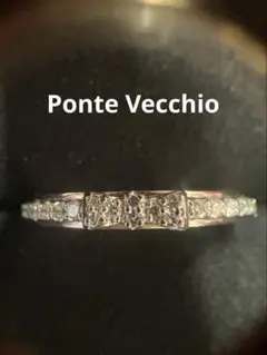 Ponte Vecchio K18/K18WGダイヤモンド リボンリング0.15のサムネイル
