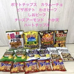 ら*む様 お菓子まとめ売り ポテトチップス カラムーチョ ピザポテト　わさビーフ