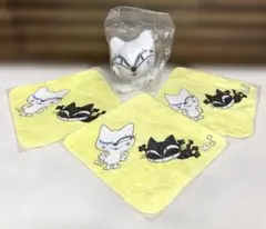 ヤマト運輸　クロネコヤマト　白ネコ　ぬいぐるみ・タオルハンカチ3枚　非売品