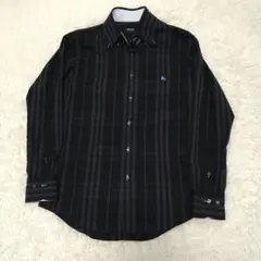 廃盤BURBERRY BLACKLABELバーバリーノバチェックホースロゴシャツ