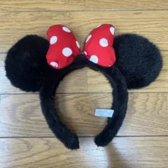 ミニーマウスカチューシャ 赤い水玉リボン
