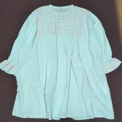 サマンサモスモス★袖口フレア！胸元刺繍付き！チュニックブラウス★