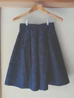 新品未使用 belle maison ベルメゾン 紺 ネイビー フレア スカート
