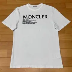 美品☆ モンクレール 文字ロゴ ワッペン 白 M Tシャツ 国内正規品 5S63