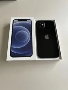 iPhone 12 ブラック 本体とiFaceケース付き　ガラスフィルム付き