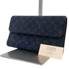 【極美品】LOUIS VUITTON ルイヴィトン ネイビー モノグラム 長財布