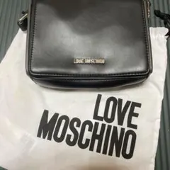 R111 MOSCHINO モスキーノ リベット ショルダーバッグ ブラック - メルカリ