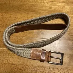 FRANKDANIEL カジュアル編み込みベルト ベージュ