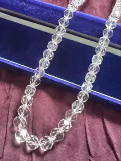 【美品】 宝石の森（Jewelry Forest）ケース付き水晶ネックレス