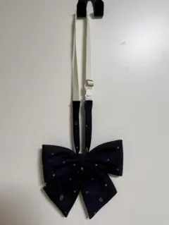 【EASTBOY】イーストボーイ スクールリボン 制服リボン 水玉 ネイビー