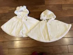 【美品】ミキハウス　クマ　ポンチョ 2点セット　70-90