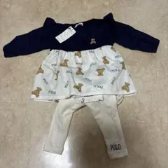 Polo テディベア柄 トップスとレギンスセット