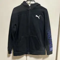 PUMA 黒色 フルジップパーカー 140