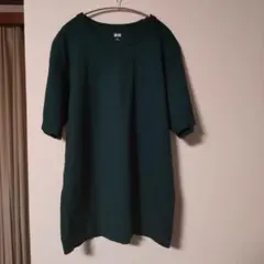 ユニクロU クルーネックTシャツ XLサイズ ダークグリーン