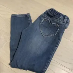 裏起毛　ハートポケットデニム♡130