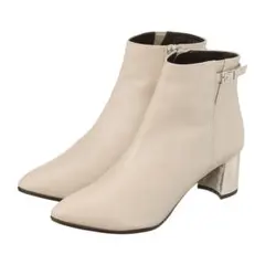 卑弥呼 日本製 撥水牛革 23cm ベルトデザイン ブーツ 美脚効果 上品