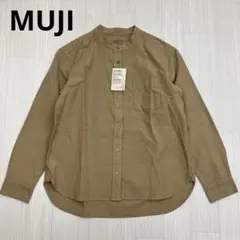 無印良品 MUJI 洗いざらし オックス スタンドカラー シャツ S