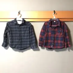 ネルシャツ2枚セット 110cm apres les fours 無印良品