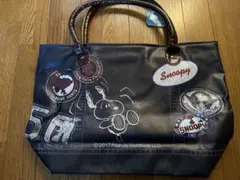 【非売品】スヌーピー トートバッグ ブラック ファスナー付き