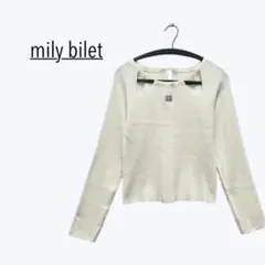 * mily bilete ミウィビレット サテンリボン プルオーバー 秋冬