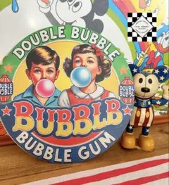 ブリキ看板　ダブルバブルガム③ バブルガム　アメリカン雑貨　アメリカンフェンス