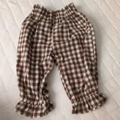 Favori チェック柄フリルパンツ 110