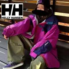 ヘリーハンセン　マウンテンパーカー　ナイロンジャケット　刺繍ロゴ　L　古着.