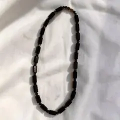 vintage ブラック ビーズネックレス