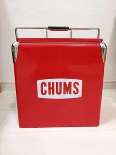 CHUMS 스틸 쿨러 박스 레드