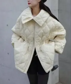 EN NEUME Big Collar Quilted Jacket イエロー - メルカリ