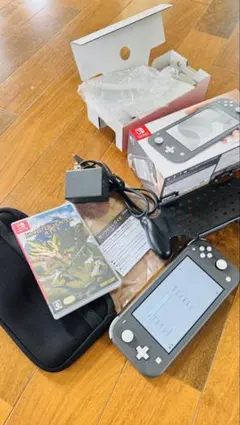 Switch Lite グレー 本体+モンバンライズケース+グリップおまけ付き