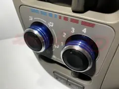 000ピクシスエポックLA300Aアルミエアコンダイヤルブルー青純正交換式ツマミのサムネイル