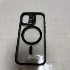 iPhone用ケース ブラック 透明バック