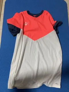 PUMA スポーツシャツ オレンジ/ホワイト