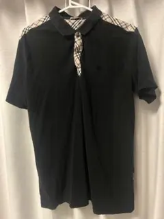 BURBERRY ブラック ポロシャツ XXL