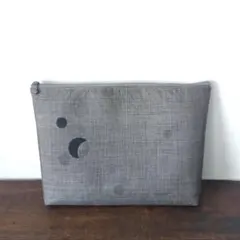 128 特大ポーチ バックインバック 正絹 紬 着物リメイク 大島紬