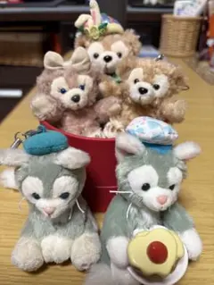 ディズニー ダッフィー＆フレンズ ぬいぐるみバッジ 5点セット