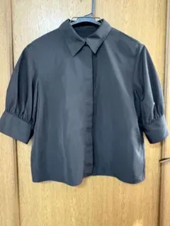 ZARA ブラック ショート丈シャツ M