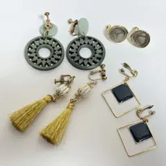 イヤリング 4点セット 春夏にぴったり