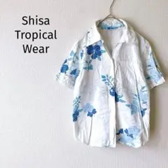 Z【Shisaトロピカルウェア】かりゆしウェア ハイビスカス 綿100％ 日本製
