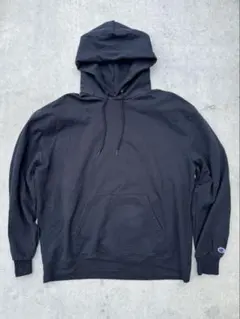 Champion ブラック フード付きパーカー