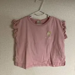 petit main アイスクリーム刺繍フリルTシャツ