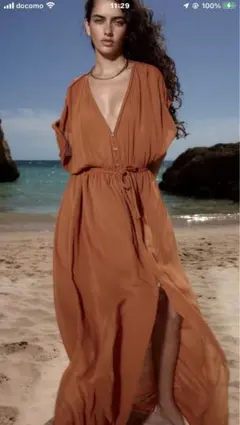 新品タグ付き　ZARA ベルトラスティクワンピース