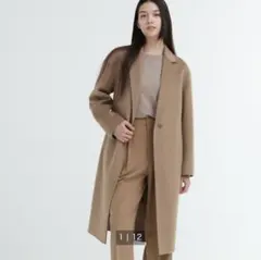 【美品】UNIQLO ダブルフェイスロングコート